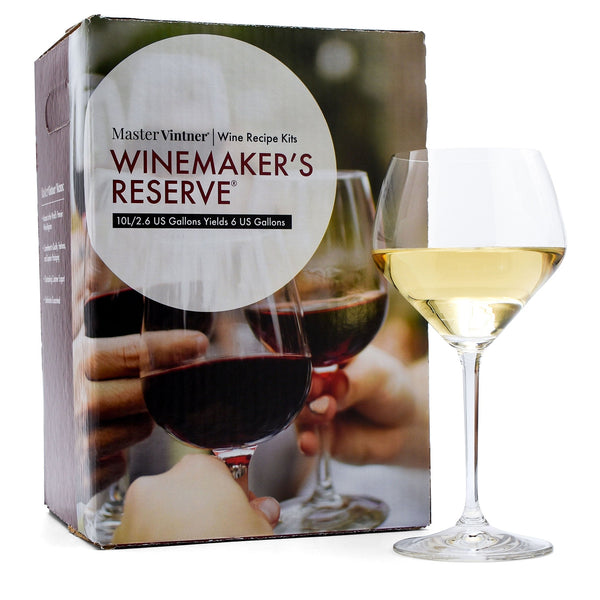 Chardonnay Wine Kit - Master Vintner® Winemaker's Reserve® with glass