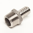 Stainless Steel 1/2 MPT X 1/2 Hose Barb