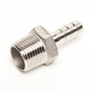 Stainless Steel 1/2 MPT X 3/8 Hose Barb
