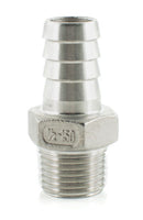Stainless Steel 1/2 MPT X 5/8 Hose Barb