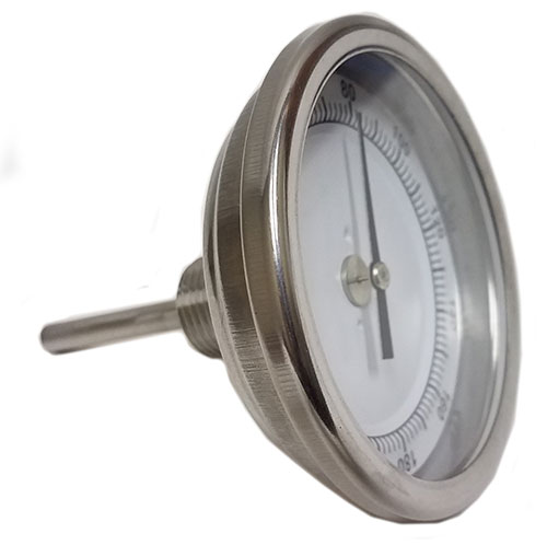 Dial Thermometer for Brew Pots - 6 Dial, 1/2 NPT Connection - Kegco