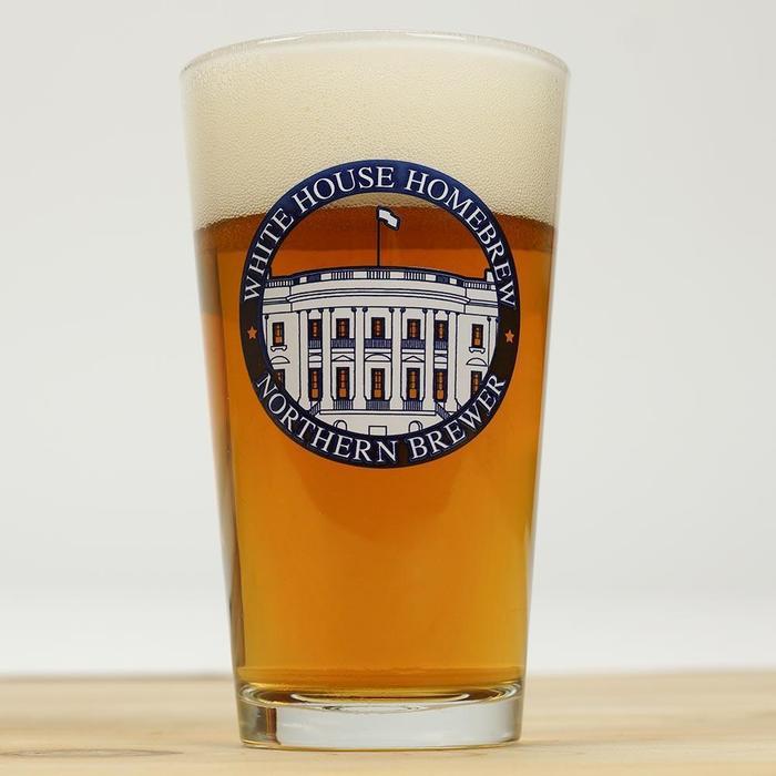 Northern brewer white house honey ale in a white house-brand glass